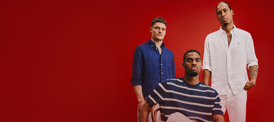 An American premium lifestyle brand known for its iconic red, white, and blue logo and timeless preppy style.